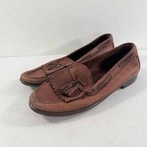 Vintage GH Bass Tassel Loafers Mens 10.5 D Chestnut Brown Kiltie Bombay Leather